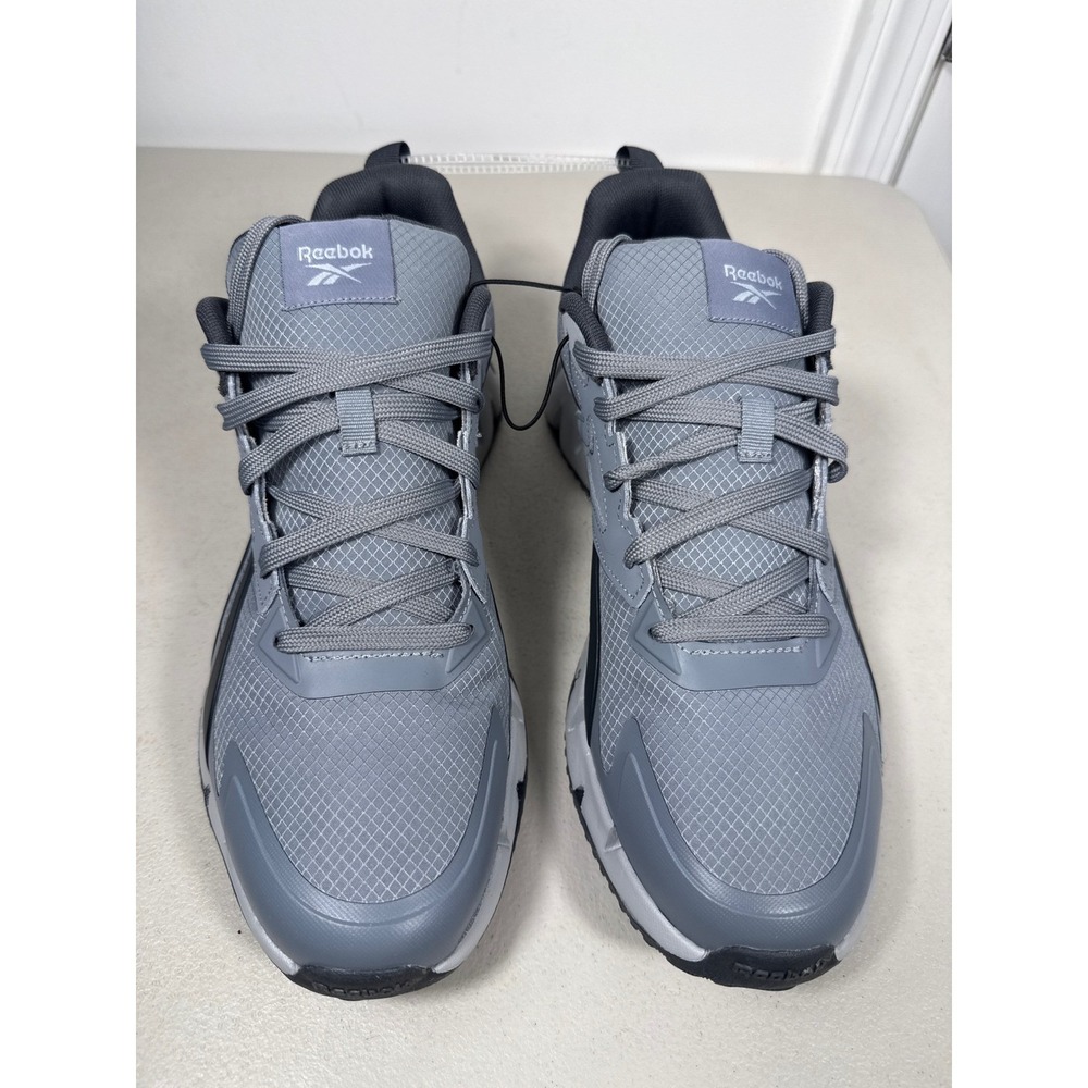 Reebok Zig Dynamica 4 Mens Grey Black Running Shoes Sneakers Size 12